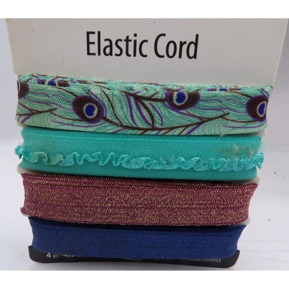Cousin D.I.Y. Elastic Cord 5-Pack 4.9ft x ⅝" Animal Print Metallic & Patriotic - Picture 6 of 6